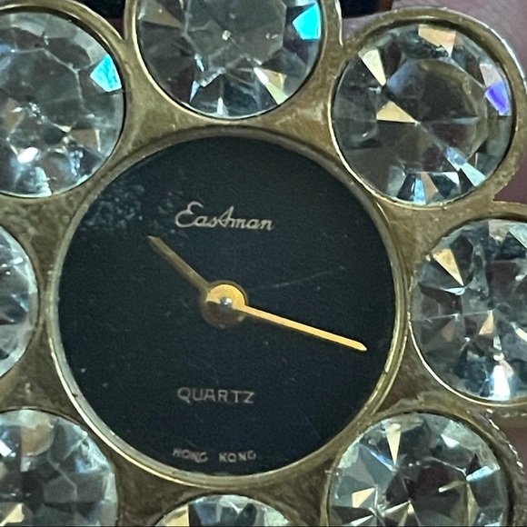 Vintage Eastman crystal accent quartz watch main image 6